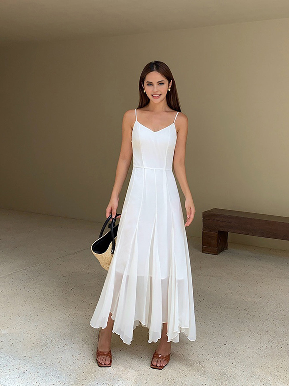 V-Neck Sleeveless Cami Dress