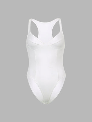 Solid Contour Piping Bodysuit