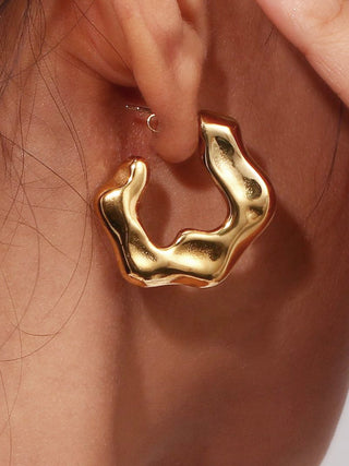 Wavy Hoop Earrings