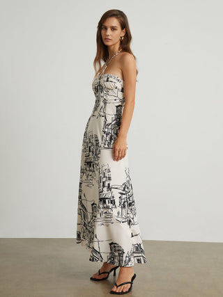 Paris Street Halter Long Dress