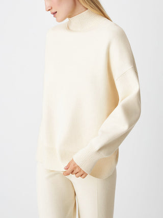 Quiet Luxury Oversized Mock Neck Knit Top