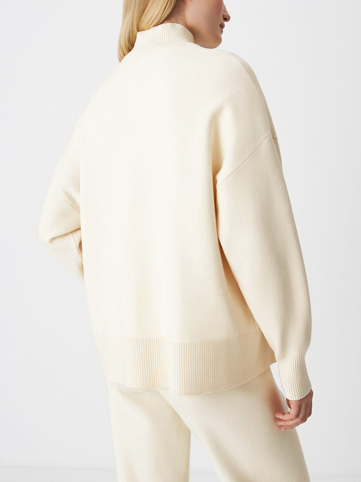 Quiet Luxury Oversized Mock Neck Knit Top