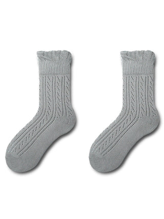 Eyelet Mid Calf Socks