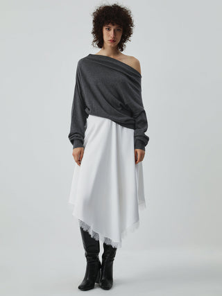 Asymmetric Off Shoulder Sweater