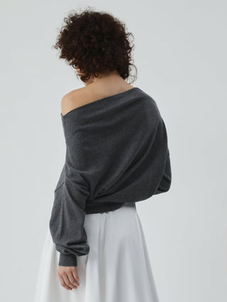 Asymmetric Off Shoulder Sweater