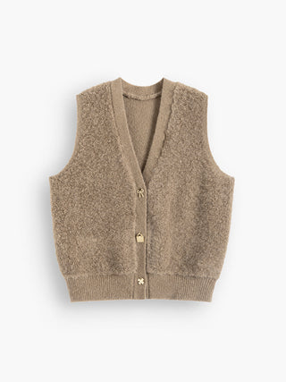 Wool-blend Fuzzy Vest