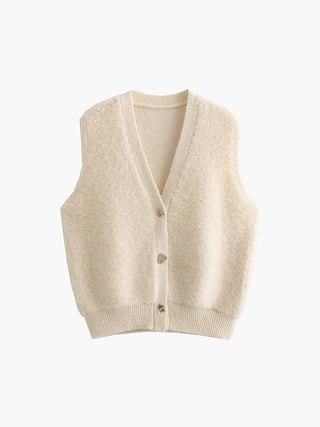 Wool-blend Fuzzy Vest