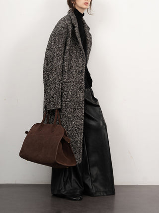 Tweed Boucle Wool Coat