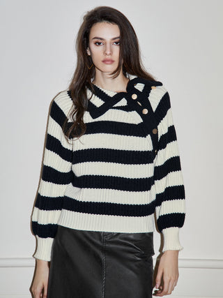 Horizontal Stripes Texture Sweater