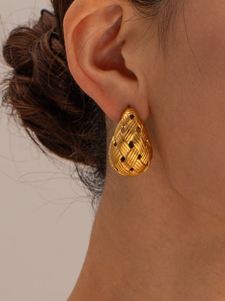 Crisscross Honeycomb Earrings