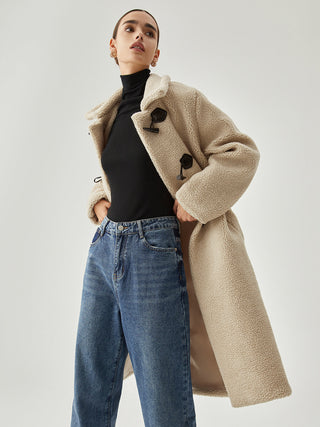 Oversized Button Fleece Coat