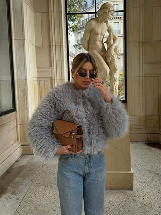 Fuzzy Faux Fur Short Coat