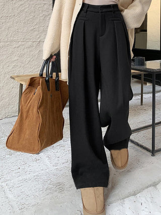 High Waist Straight Leg Pants