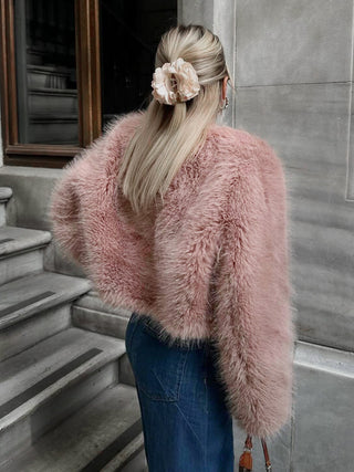 Winter Warm Faux Fur Fuzzy Coat