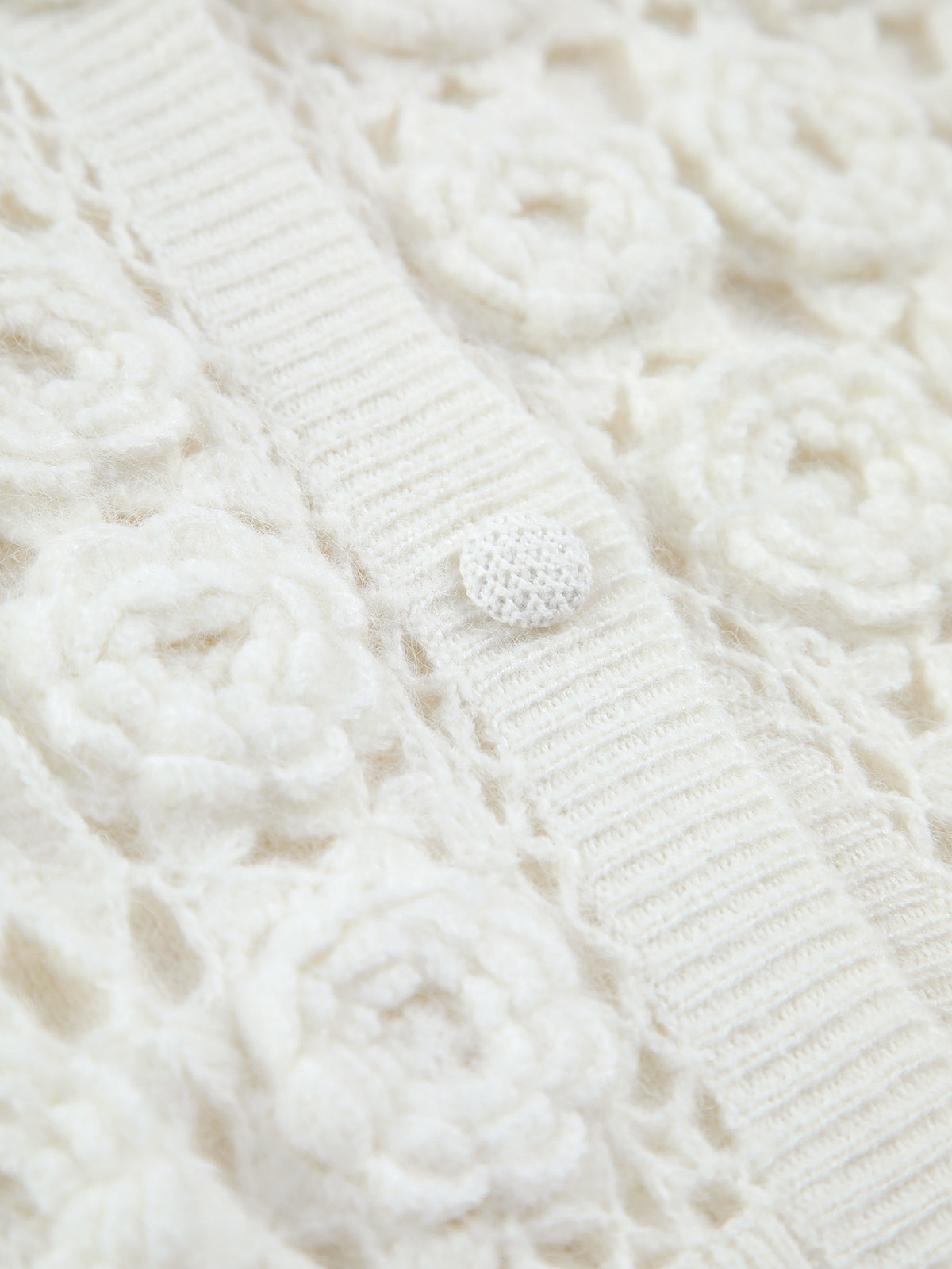 Wool Blend Crochet Knit Vest