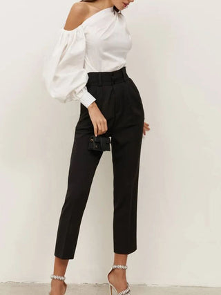 Asymmetrical Off Shoulder Blouse