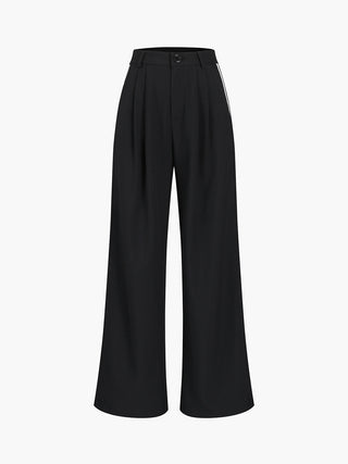 Side Striped Wide Leg Pants