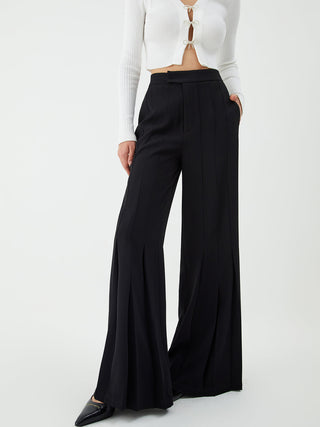 Pleated Wide Leg Pants