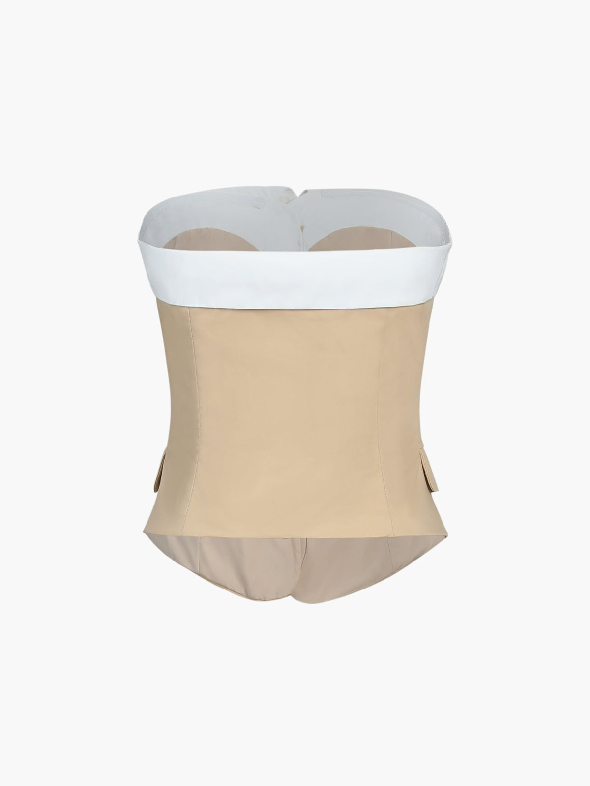 Contrast Trim Patchwork Tube Top