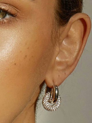 Polished Double Hoop Earrings