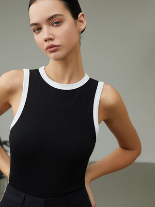 Worth A Million Contrast Trim Tank Top