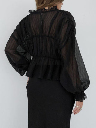 Chiffon Ruffle Detail Blouse