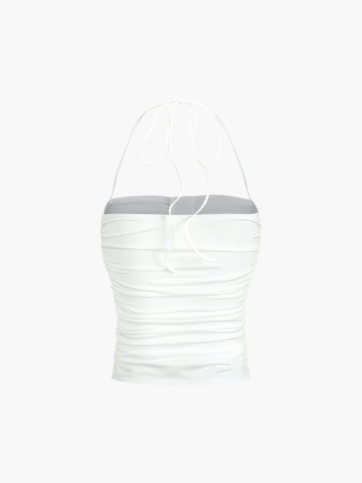 Pleated Tie-Neck Cami Top