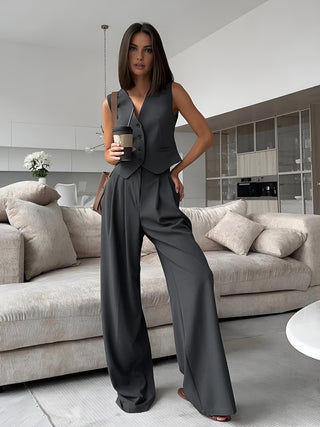 Minimalism Tailored Wide Leg Pants