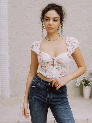 Floral Embroidery Blouse