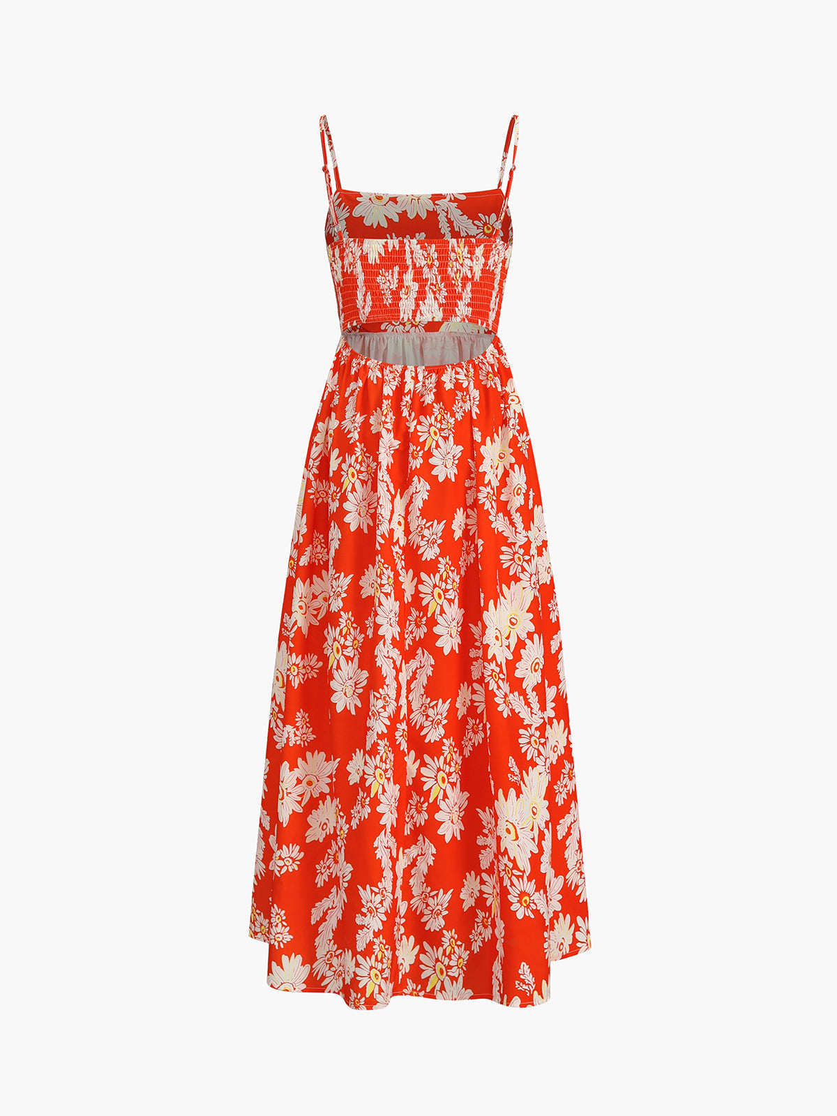 Floral Backless Long Cami Dress