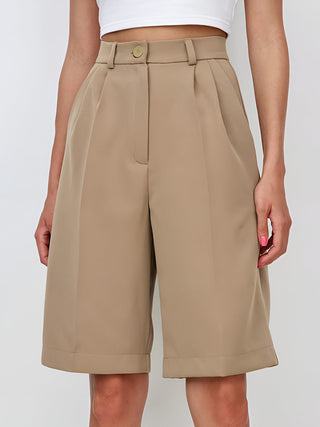 Plain Double Pockets Shorts