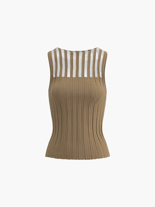 Sheer Ribbed Tank Top