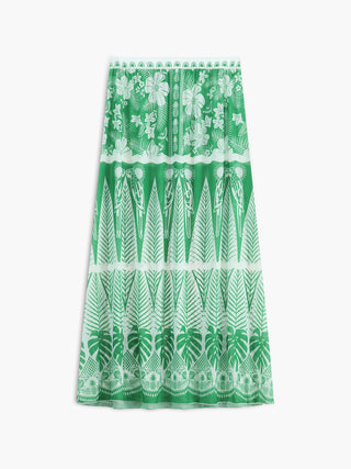 Plant Print Cover Up Skirt