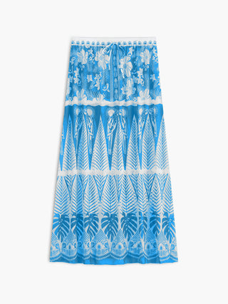 Plant Print Cover Up Skirt