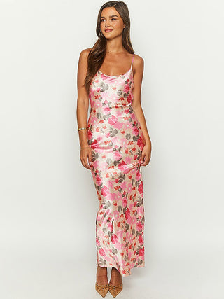 Romantic Floral Cami Long Dress