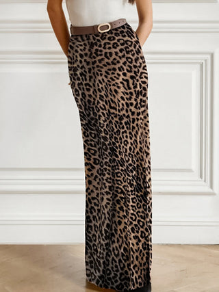 Leopard Print Maxi Skirt