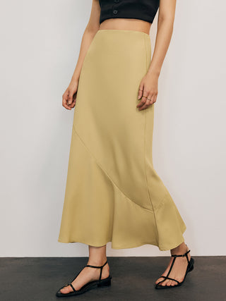 Leisure Solid Maxi Skirt