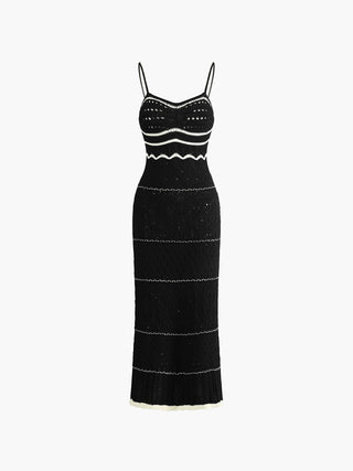 Paros Crochet Eyelet See Through Midi Dress