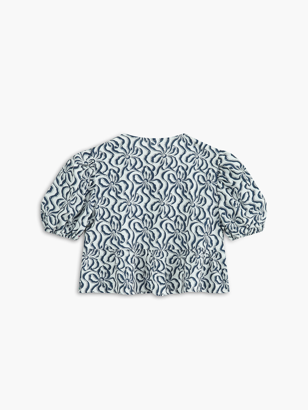 Printed Tie Front Short Top