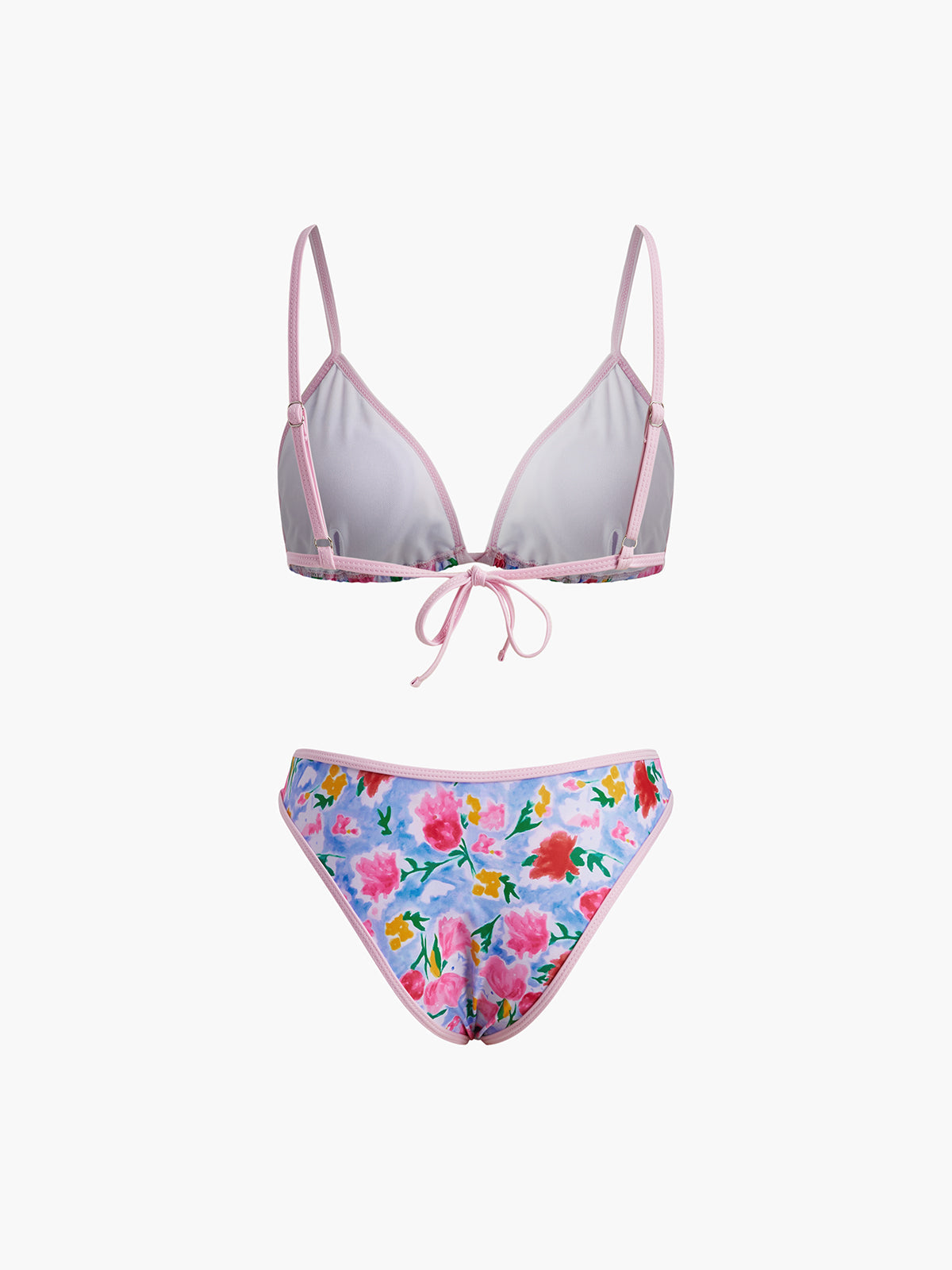 Print Tie Back Bikini Set