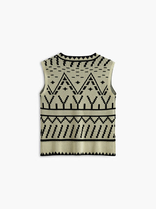 Contrast Knit Vest