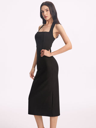 Halter Backless Split Dress