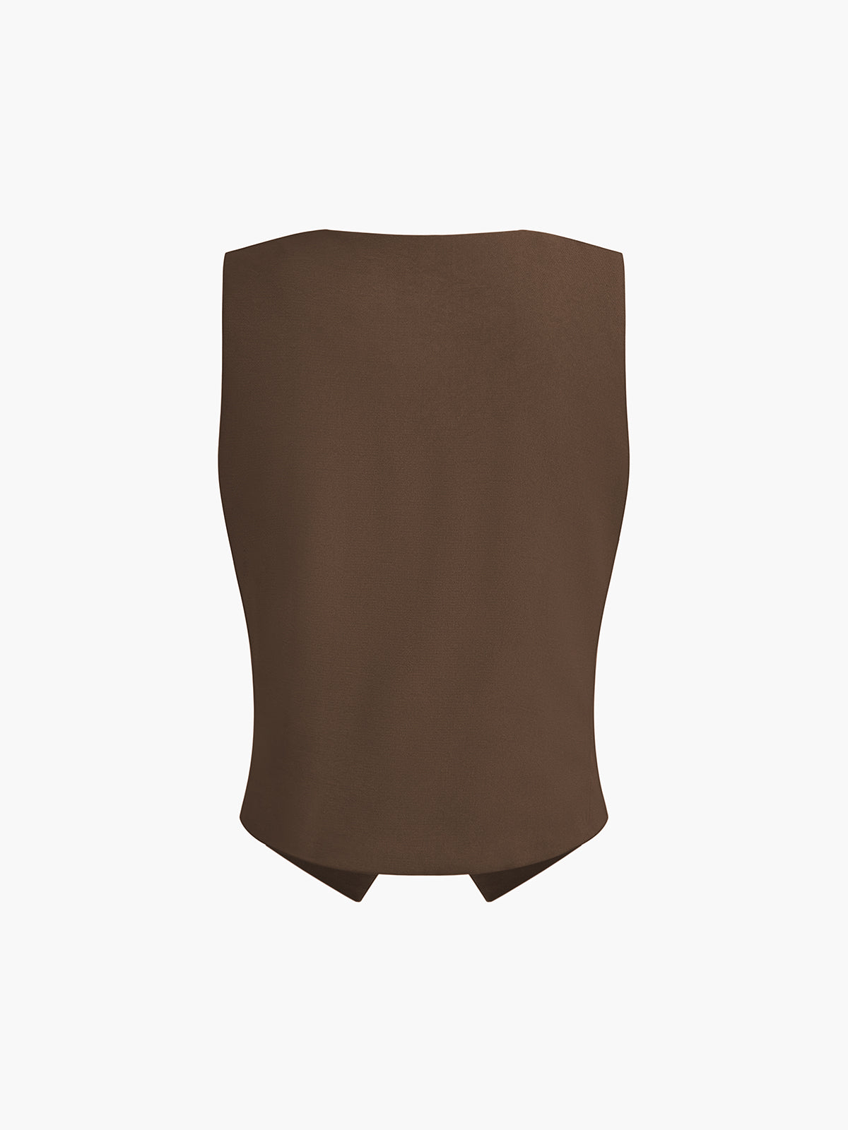 Sleeveless Pleated Button Skirt Set