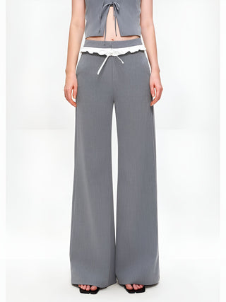 Ruffle Wide Leg Pants