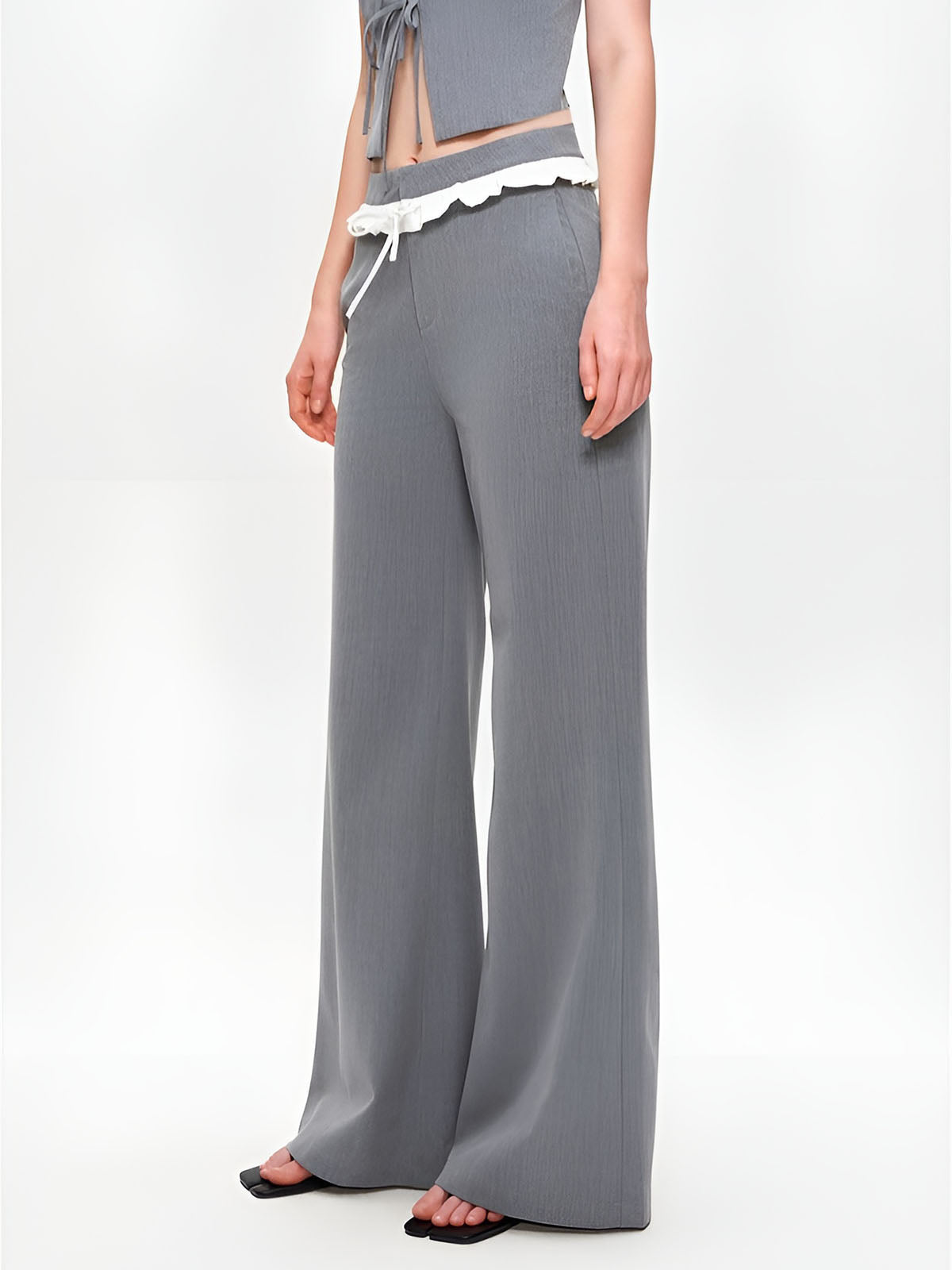 Ruffle Wide Leg Pants