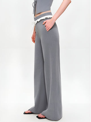 Ruffle Wide Leg Pants