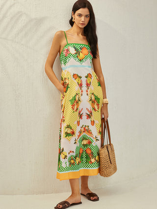 All Over Print Pockets Dress