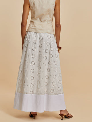 Pure Cotton Embroidered Skirt