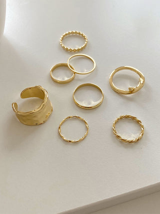 8pcs Simple Ring