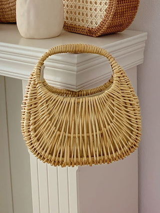 Vintage Wicker Basket Bag